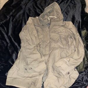 Eddie Bauer Khaki Hooded Jacket